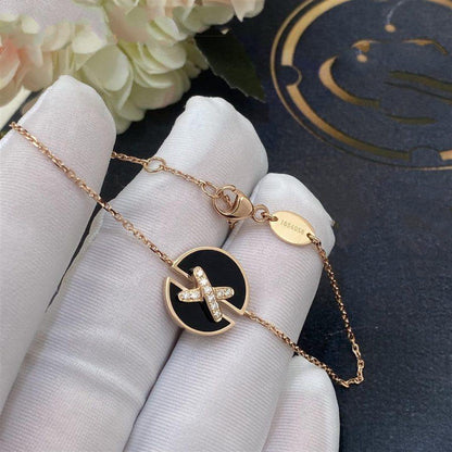 [LOXURA]JEUX DE BRACELET ONYX PINK GOLD DIAMOND