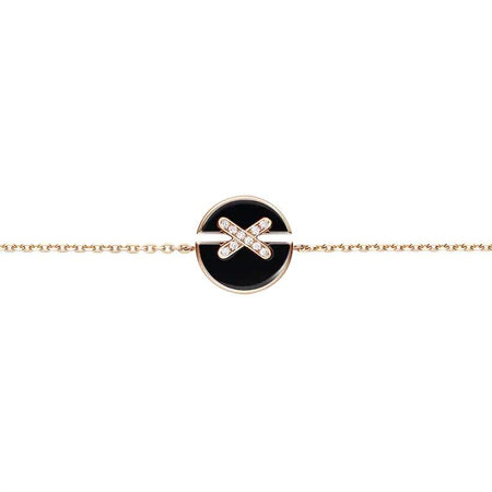[LOXURA]JEUX DE BRACELET ONYX PINK GOLD DIAMOND