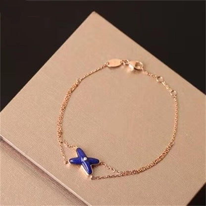 [LOXURA]Hollow Design Four-Leaf Clover Flower Shape Ring