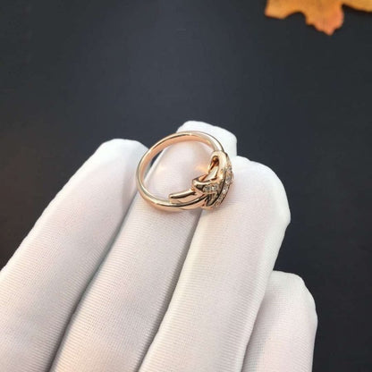 [LOXURA]JEUX DE PINK GOLD DIAMOND RING