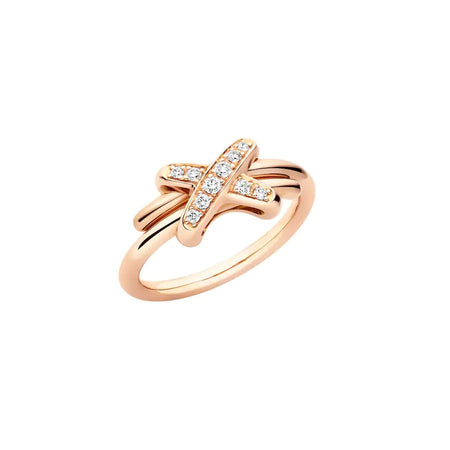 [LOXURA]JEUX DE PINK GOLD DIAMOND RING