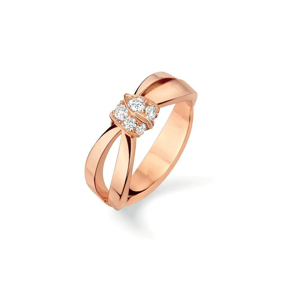[LOXURA]LIENS RING PINK GOLD DIAMOND