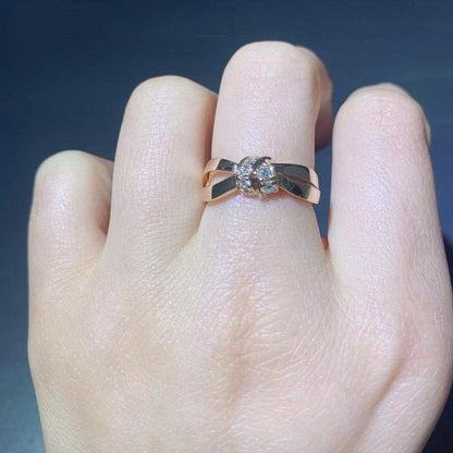 [LOXURA]LIENS RING PINK GOLD DIAMOND