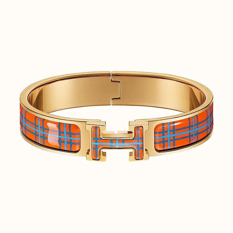 [LOXURA]H TARTAN BRACELET 12MM