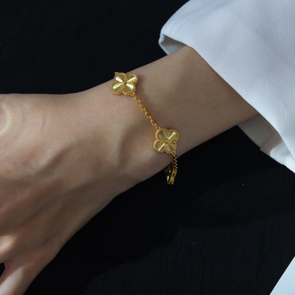 [LOXURA] CLOVER 5 MOTIF LASER BRACELET COLLECTION