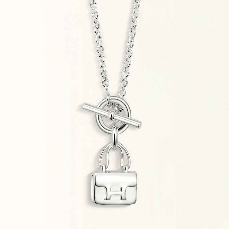 [LOXURA]POP H PEDANT SILVER NECKLACE