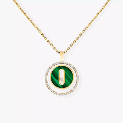 [LOXURA]Lucky Move Diamond Necklace in Rose Gold and White Mother-of-Pearl