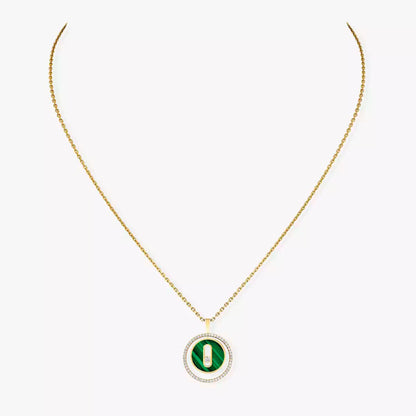 [LOXURA]Lucky Move Diamond Necklace in Rose Gold and White Mother-of-Pearl