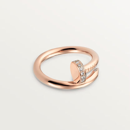 [LOXURA]JUSTE RING 2.6MM HALF DIAMOND