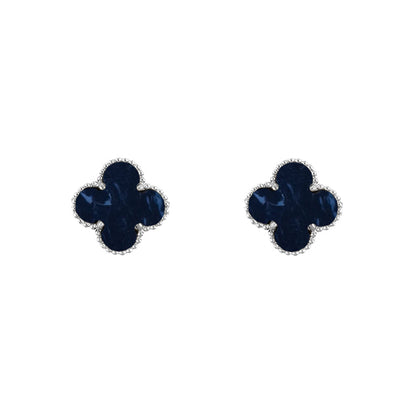 [LOXURA]CLOVER SILVER 15MM EARRINGS COLLECTION