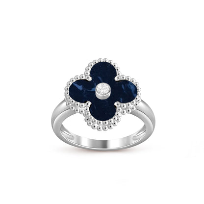 [LOXURA]CLOVER SILVER DIOMND RING COLLECTION