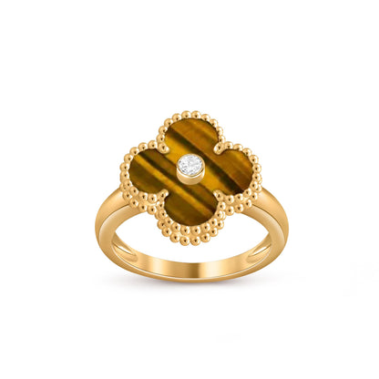 [LOXURA]CLOVER DIAMOND RING GOLD COLLECTION