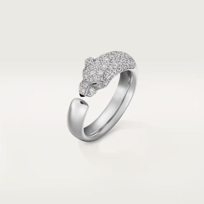 [LOXURA]PANTHERE HALF DIAMOND SMALL RING