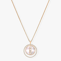 [LOXURA]LUCKY MOVE MM NACRE BLANCHE DIAMOND NECKLACE