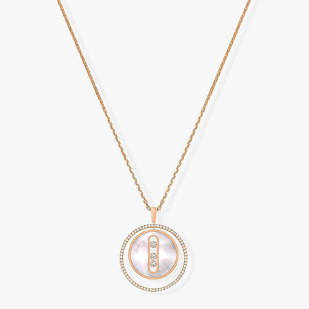 [LOXURA]LUCKY MOVE MM NACRE BLANCHE DIAMOND NECKLACE