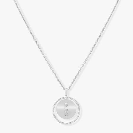 [LOXURA]LUCKY MOVE MM SILVER DIAMOND NECKLACE