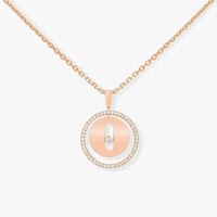 [LOXURA]LUCKY MOVE PM NECKLACE PINK GOLD DIAMOND