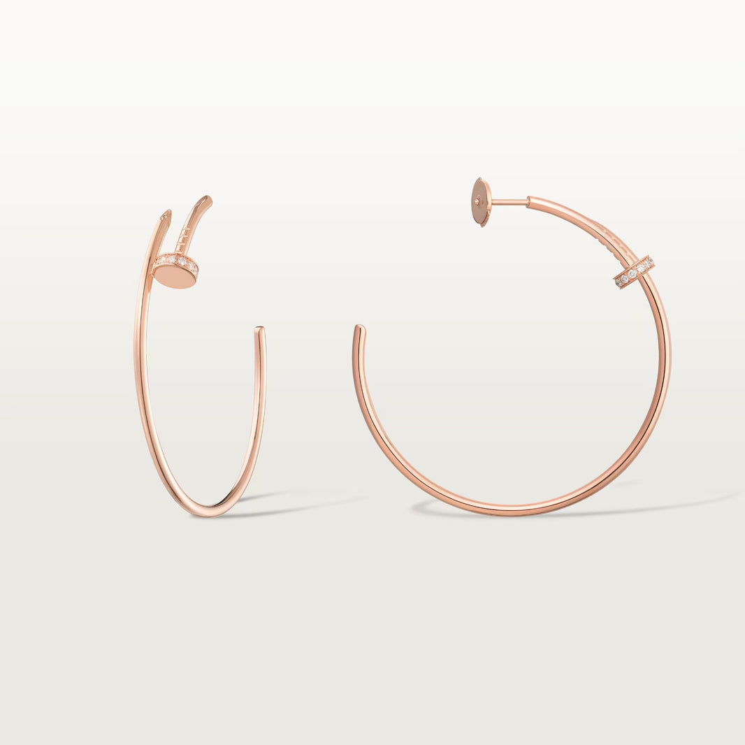 [LOXURA]JUSTE HALF DIAMOND LARGE EARRINGS