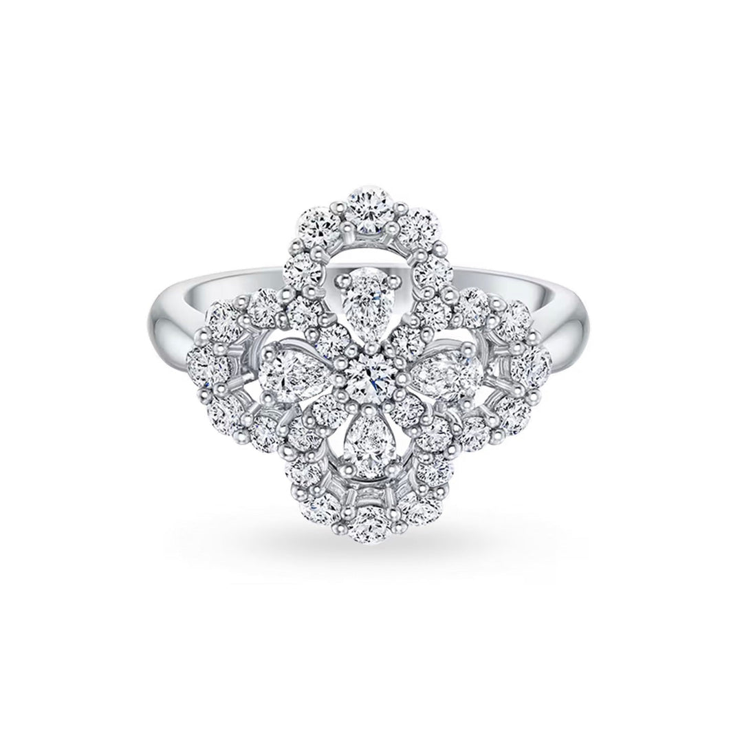 [LOXURA]LOOP RING FULL MOTIF DIAMOND 16MM SILVE