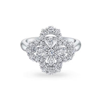 [LOXURA]LOOP RING FULL MOTIF DIAMOND 16MM SILVE