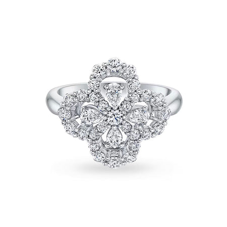 [LOXURA]LOOP RING FULL MOTIF DIAMOND 16MM SILVE