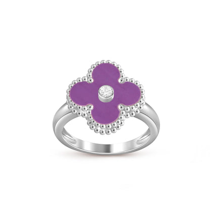 [LOXURA]CLOVER SILVER DIOMND RING COLLECTION