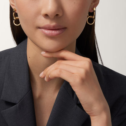 [LOXURA]JUSTE NO DIAMOND DOUBLE EARRINGS