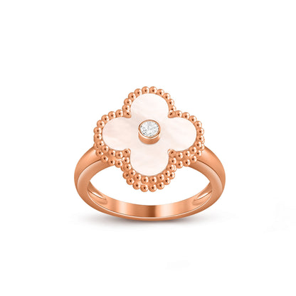 [LOXURA]CLOVER DIAMOND RING ROSE GOLD COLLECTION