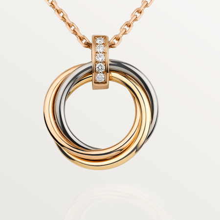 [LOXURA]TRINITY NECKLACE GOLD  DIAMONDS