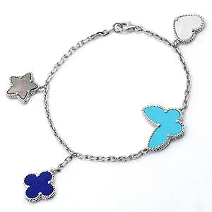 [LOXURA]LUCKY SPRING SILVER BRACELET 4 MOTIF