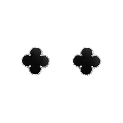 [LOXURA]CLOVER SILVER 15MM EARRINGS COLLECTION