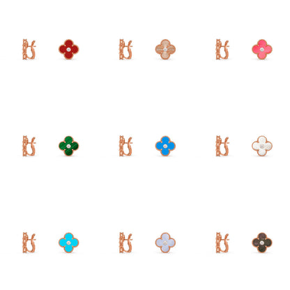 [LOXURA]CLOVER 15MM MOP DIAMOND EARRINGS COLLECTION