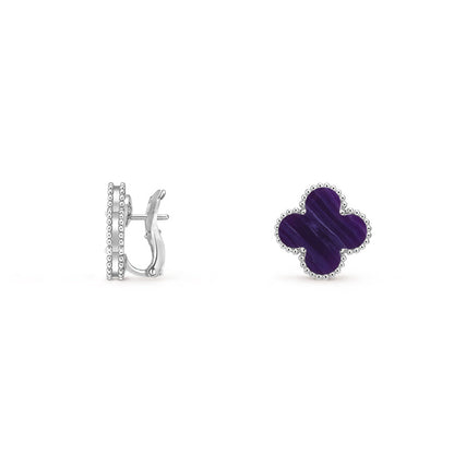 [LOXURA]CLOVER SILVER 15MM MOP EARRINGS COLLECTION