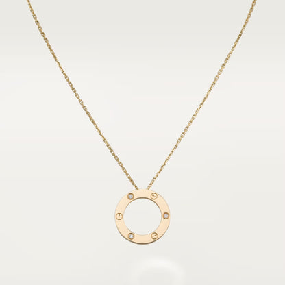 [LOXURA]LOVE NECKLACE 16MM 3 DIAMONDS