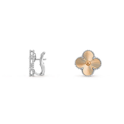 [LOXURA]CLOVER SILVER 15MM MOP EARRINGS COLLECTION
