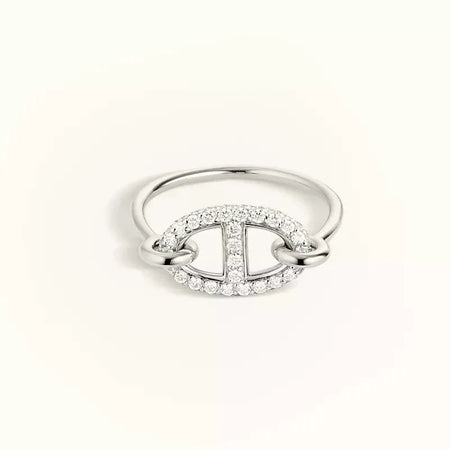 [LOXURA]RONDE SMALL SILVER DIAMOND RING