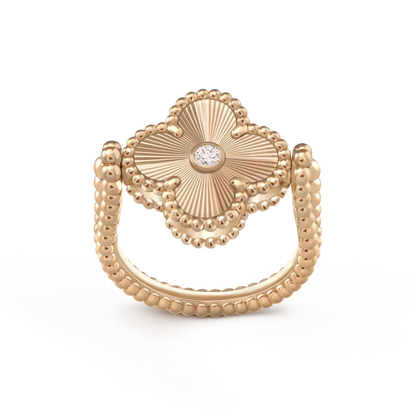 [LOXURA]CLOVER RIVERSIBLE RING ROSE GOLD COLLECTION