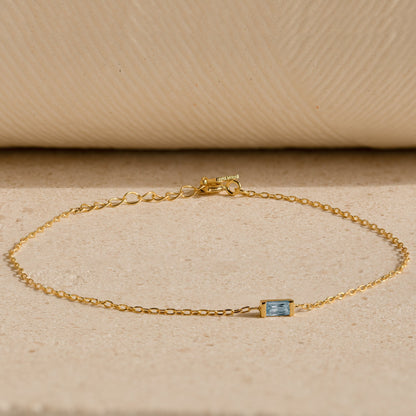 Baguette Birthstone Bracelet
