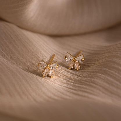 Diamond Bow Studs