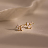 Diamond Bow Studs