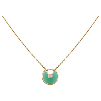 [LOXURA]AMULETTE GOLD MALACHITE NECKLACE
