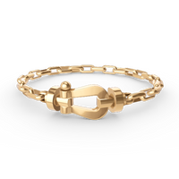 [LOXURA]FORCE LARGE HORSESHOE CLASP  METAL BRACELET