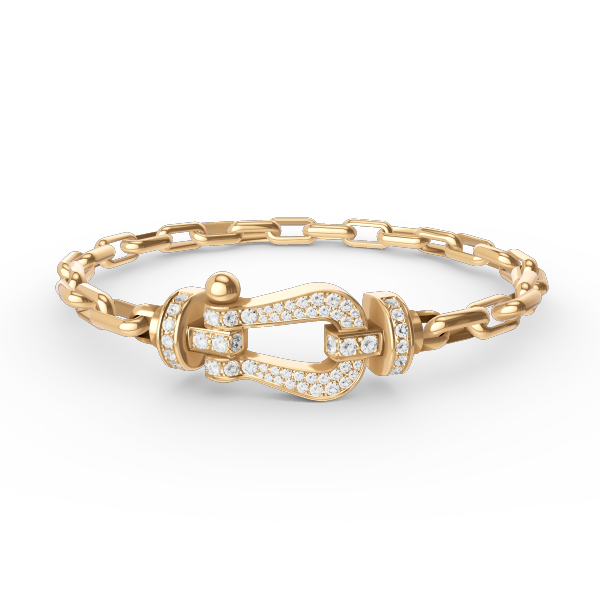 [LOXURA]FORCE LARGE HORSESHOE CLASP  METAL BRACELET