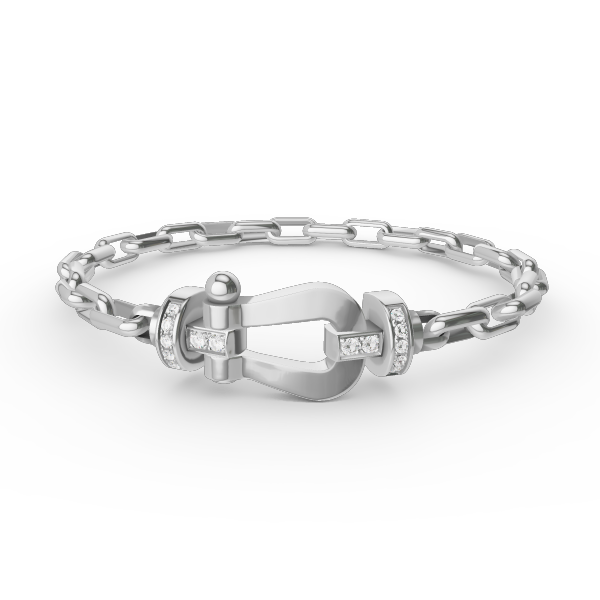 [LOXURA]FORCE LARGE HORSESHOE CLASP  METAL BRACELET