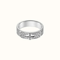 [LOXURA]KELLY SILVER DIAMOND RING
