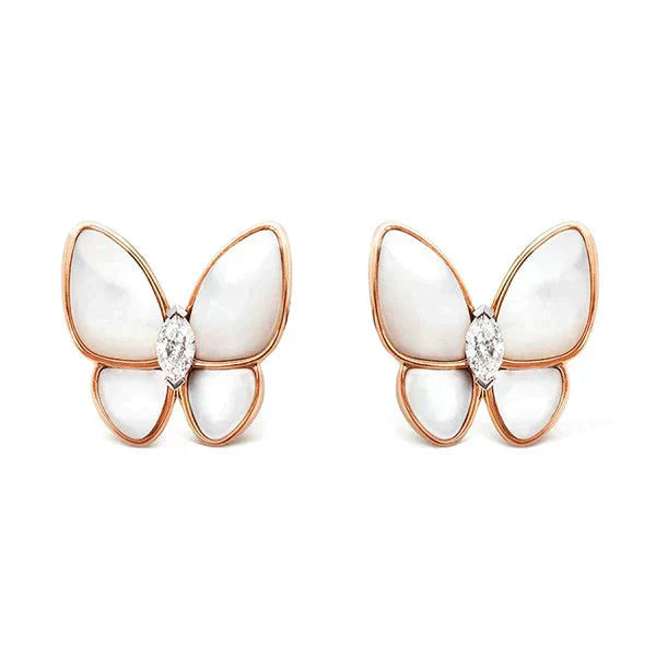 [LOXURA]BUTTERFLY MOP DIAMOND EARRINGS