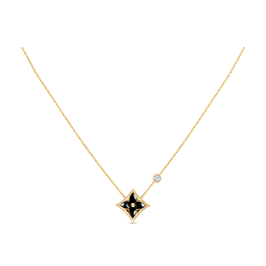 [LOXURA]STAR BLACK MOP NECKLACE