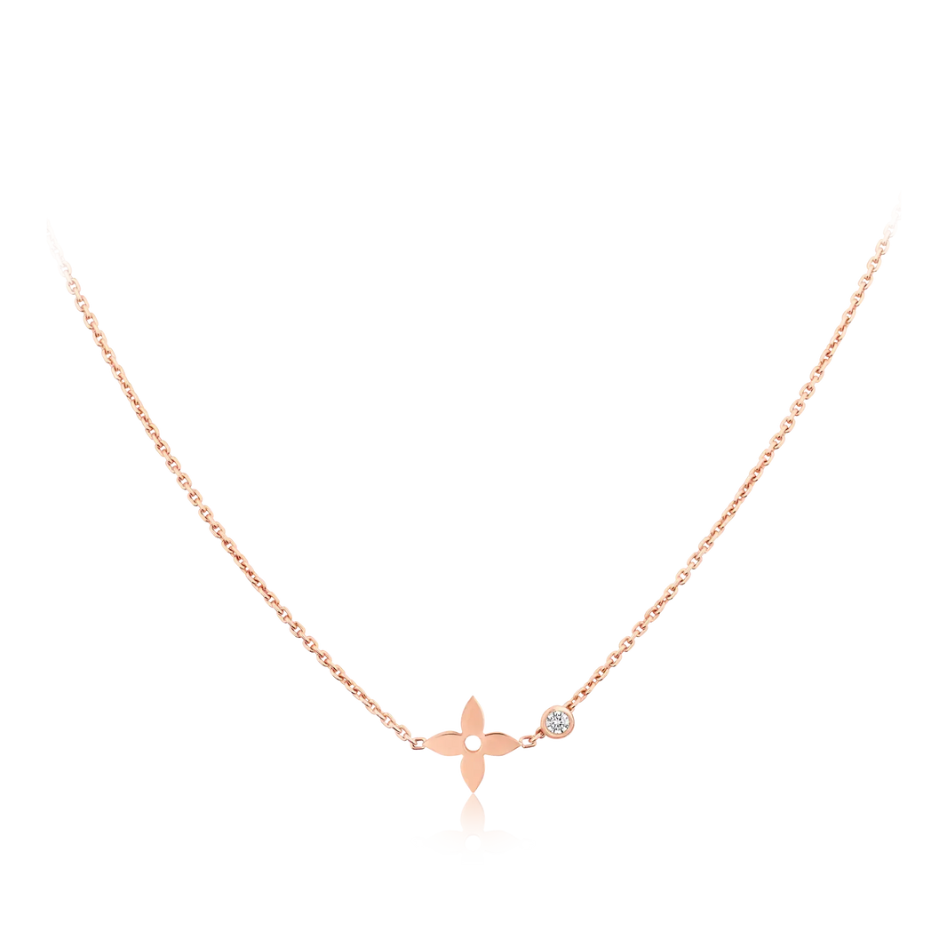 [LOXURA]BLOSSOM PENDANT PINK GOLD AND DIAMOND