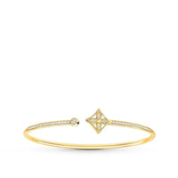 [LOXURA]IDYLLE GOLD OPEN BRACELET DIAMOND PAVED