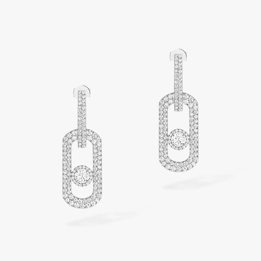 [LOXURA]So Move XL Pave_-Set Diamond Pendant Earrings